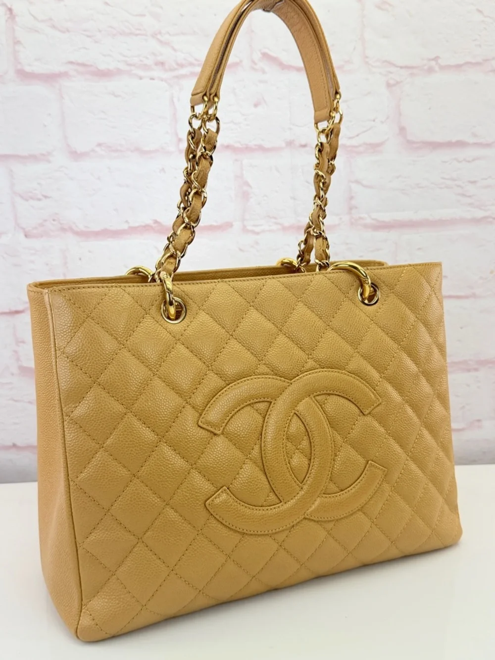 CHANEL GST Grand Shopping Quilted Caviar Leather Tote